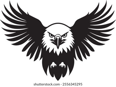 Eagle bird silhouette vector art style design 