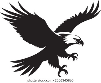 Eagle Bird silhouette vector art style design 