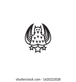 eagle bird simple line vector design icon