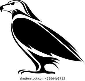Eagle bird tattoo, tattoo illustration, vector on a white background.