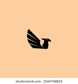 eagle bird vector illustration for icon, symbol or logo. Eagle flat logo