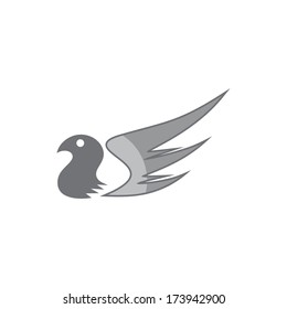 eagle bird with wing art sign