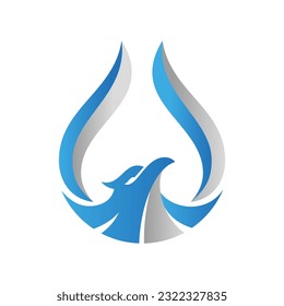 Eagle bird wing logo vector image
