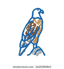 eagle bird in zoo doodle icon sketch vector. eagle bird in zoo sign. isolated symbol illustration