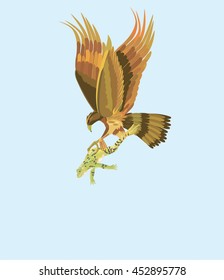 Eagle ,Birds Of Prey, All elements are in separate layers colors can be changed easily.       