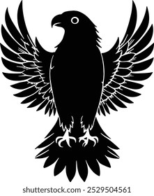 Eagle black vector art illustration