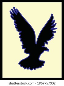 Eagle Black and White image and Vector Art