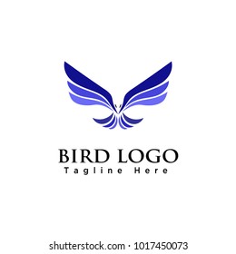 eagle blue flying bird logo