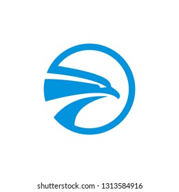 Eagle Blue Vector Logo Template