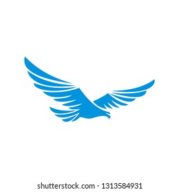 Eagle Blue Vector Logo Template