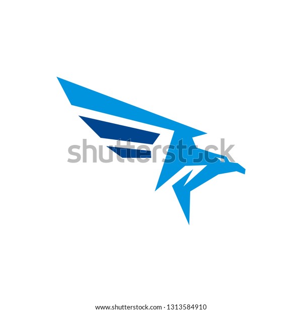 Eagle Blue Vector Logo Template Stock Vector Royalty Free