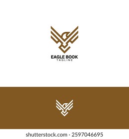 Eagle book logo design template