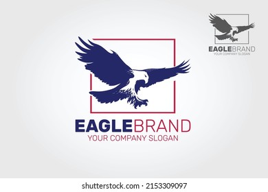 Eagle Brand Vector Logo Illustration. Excellent logo, simple and unique concept. This logo design for all creative business, law firm, political organization, or security firm.