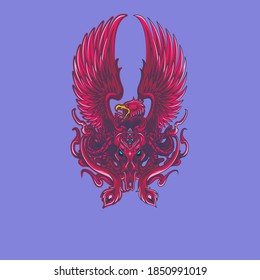 eagle and buffalo for t-shirt  design