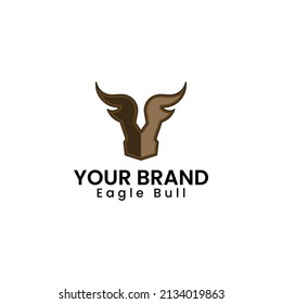 Eagle bull logo is perfect for sports logos, games, media, mascot,technology, etc