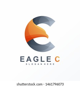 eagle C logo design ready to use with editable master files