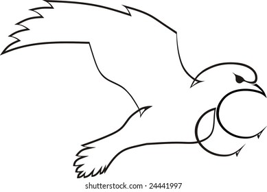 Eagle Calligraphy Bird Tattoo