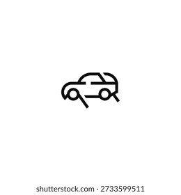 Eagle Car Head isolated logo.