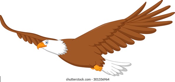 Eagle cartoon flying