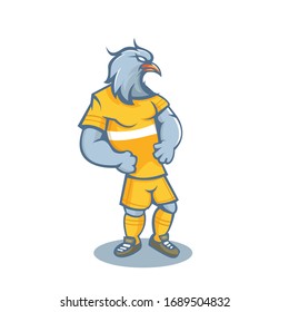 Eagle cartoon mascot design illustration