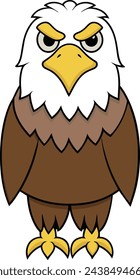 Eagle Cartoon Mascot Illustration Isolated on white
