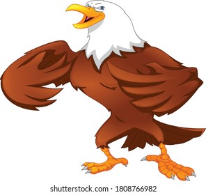 eagle cartoon on a white background