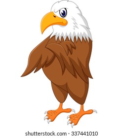 Eagle cartoon posing
