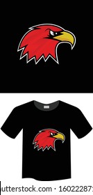 eagle cartoon - T-shirt print, graphic for t-shirt. Slogan for t-shirt, Tee Design For Printing. illustration for children.
