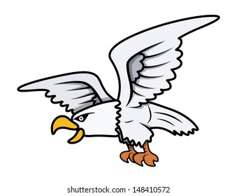 Eagle Cartoon - Vector Illustration