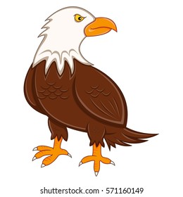 Cartoon Smiling Eagle Stock Vector (Royalty Free) 596717900