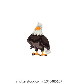 eagle cartoon vector on a white background