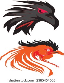 eagle chicken logo vektor design