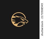 eagle circle icon design illustration, hawk icon design, eagle logo template
