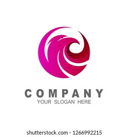 Eagle circle logo, art vector design, falcon design template