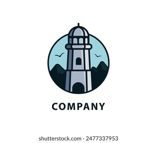 Eagle circle logo design illustration
