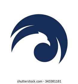 eagle circle logo vector.