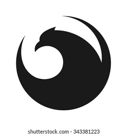 eagle circle logo vector.