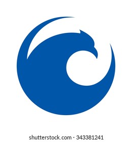 eagle circle logo vector.