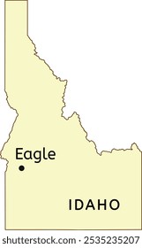 Eagle city location on Idaho state map