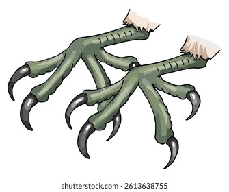 Eagle claw isolated vector illustration