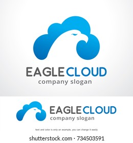 Eagle Cloud Logo Template Design Vector, Emblem, Design Concept, Creative Symbol, Icon