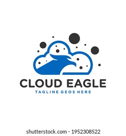 eagle cloud technology logo design