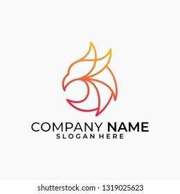 Eagle color art illustration design vector template. Suitable for Creative Industry, Multimedia, entertainment, Educations, Shop, and any related business