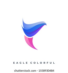 Eagle Color Full Illustration Vector Template. Suitable for Creative Industry, Multimedia, entertainment, Educations, Shop, and any related business