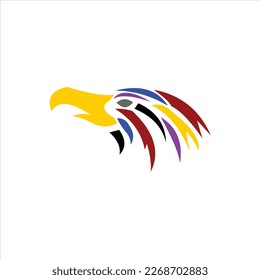 diseño de logotipo vectorial completo de color águila, arte de cabeza de águila