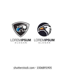 eagle color logo design vector 