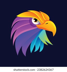 Ilustración de diseño de color Águila Plantilla vectorial Adecuada para la industria creativa, multimedia, el entretenimiento, la educación, la tienda y cualquier negocio relacionado

