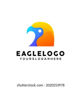 eagle colorful logo design template