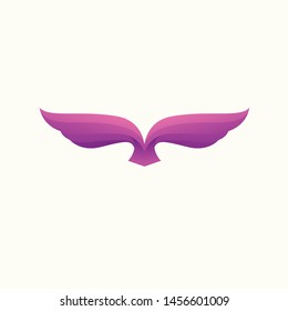 eagle colorful modern logo illustration