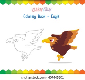 Eagle coloring book educational game